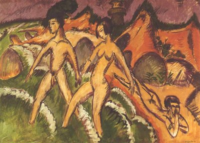 Schreeuwend in de Zee door Ernst Ludwig Kirchner